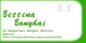 bettina bonyhai business card